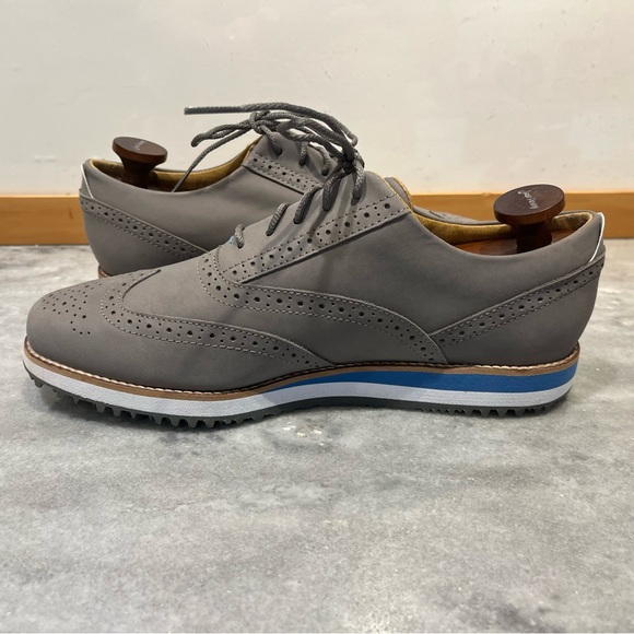 FootJoy Sport Retro Spike-less golf shoes, gray wingtips. Size 8.5 - Picture 9 of 16